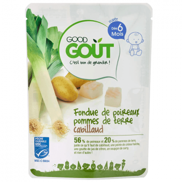GOOD GOUT - PLAT poireaux pomme de terre cabillaud 190g