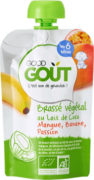 GOOD GOUT - BRASSE VEGETAL lait de coco mangue banane passion 90g