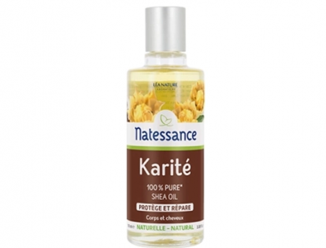 NATESSANCE - Huile de Karit&eacute; - Nutrition intense pour peau et cheveux secs 100ml