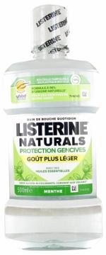 LISTERINE - NATURALS bain de bouche protection gencives gout plus leger 500 ml