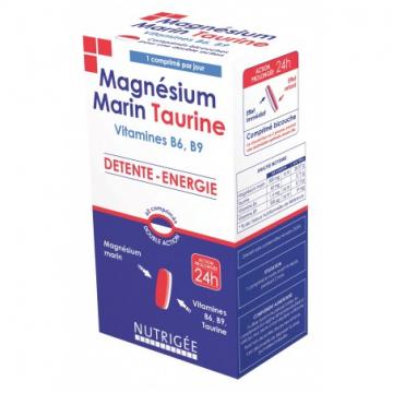 NUTRIGEE - MAGNESIUM MARIN TAURINE Vitamines B6,B9 - 60 comprimés