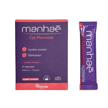 MANHAE - Cys Mannose - Confort urinaire Elimination 10 sticks