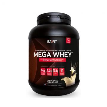 EAFIT - MEGA WHEY - Protéines Croissance musculaire - goût vanille 750gr