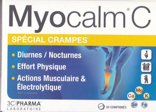 3C PHARMA - Myocalm C - Spécial Crampes 30 comprimés