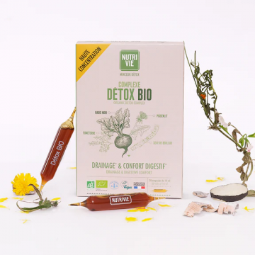 NUTRIVIE - COMPLEXE DETOX BIO - Drainage & Confort Digestif 20 ampoules