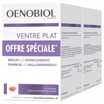 OENOBIOL - Ventre Plat - Gonflements Ballonments Lot de 2 x 60 capsules