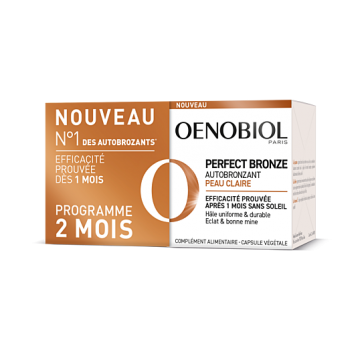 OENOBIOL - Perfect Bronze - Autobronzant Peau Claire lot de 2 x 30 capsules végétales