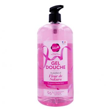 PHARMASCIENCE - Gel Douche Octobre Rose - Parfum Fleur de Sakura 1L