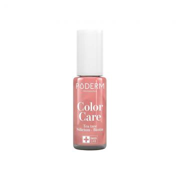 PODERM - Color Care - Vernis à ongles Tea Tree Silicium Biotin Or Rose Brillant 8ml