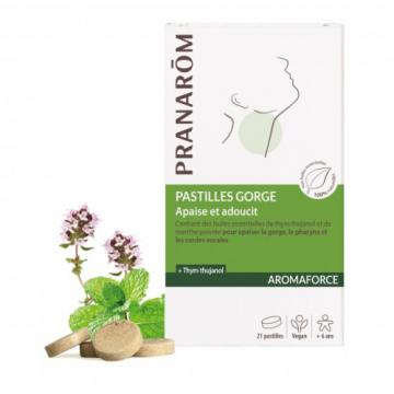 PRANAROM - AROMAFORCE - Pastilles apaisantes gorge 21 pastilles