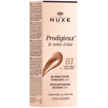 NUXE - Prodigieux - Le Teint &Eacute;clat - BB Cr&egrave;me Teint&eacute;e Hydratante 24H - Teinte Fonc&eacute;e 03, 30ml
