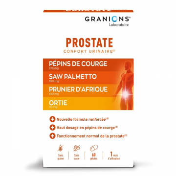 GRANIONS - Prostate - Confort urinaire Fonctionnement normal de la prostate 40 gélules