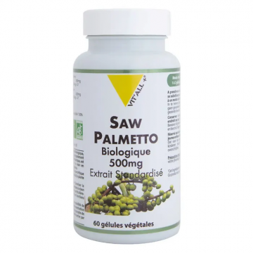 VIT'ALL + - Saw Palmetto Biologique 500mg  60 gélules végétales