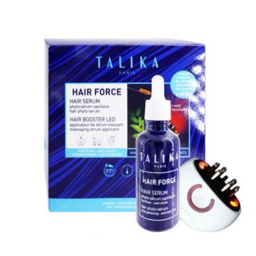 TALIKA - Hair Force Kit - Phyto-Sérum Capillaire 50ml et Booster LED applicateur de sérum massant