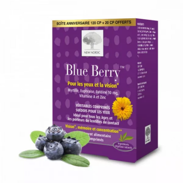 NEW NORDIC - Blue Berry - Pour les yeux et la vision 120 comprimés